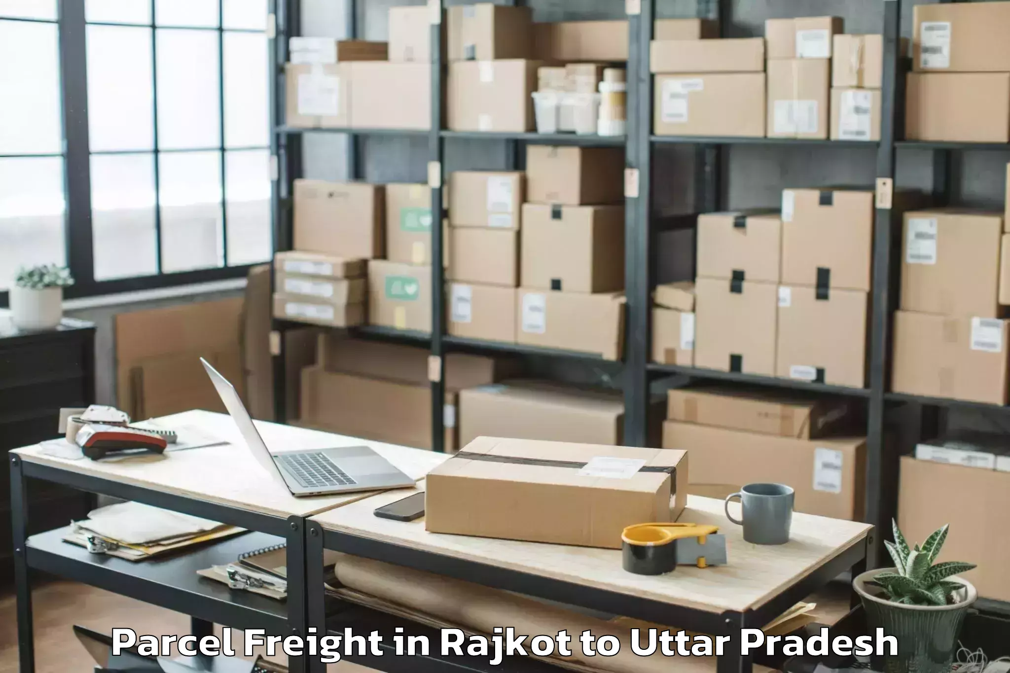 Affordable Rajkot to Aunrihar Parcel Freight